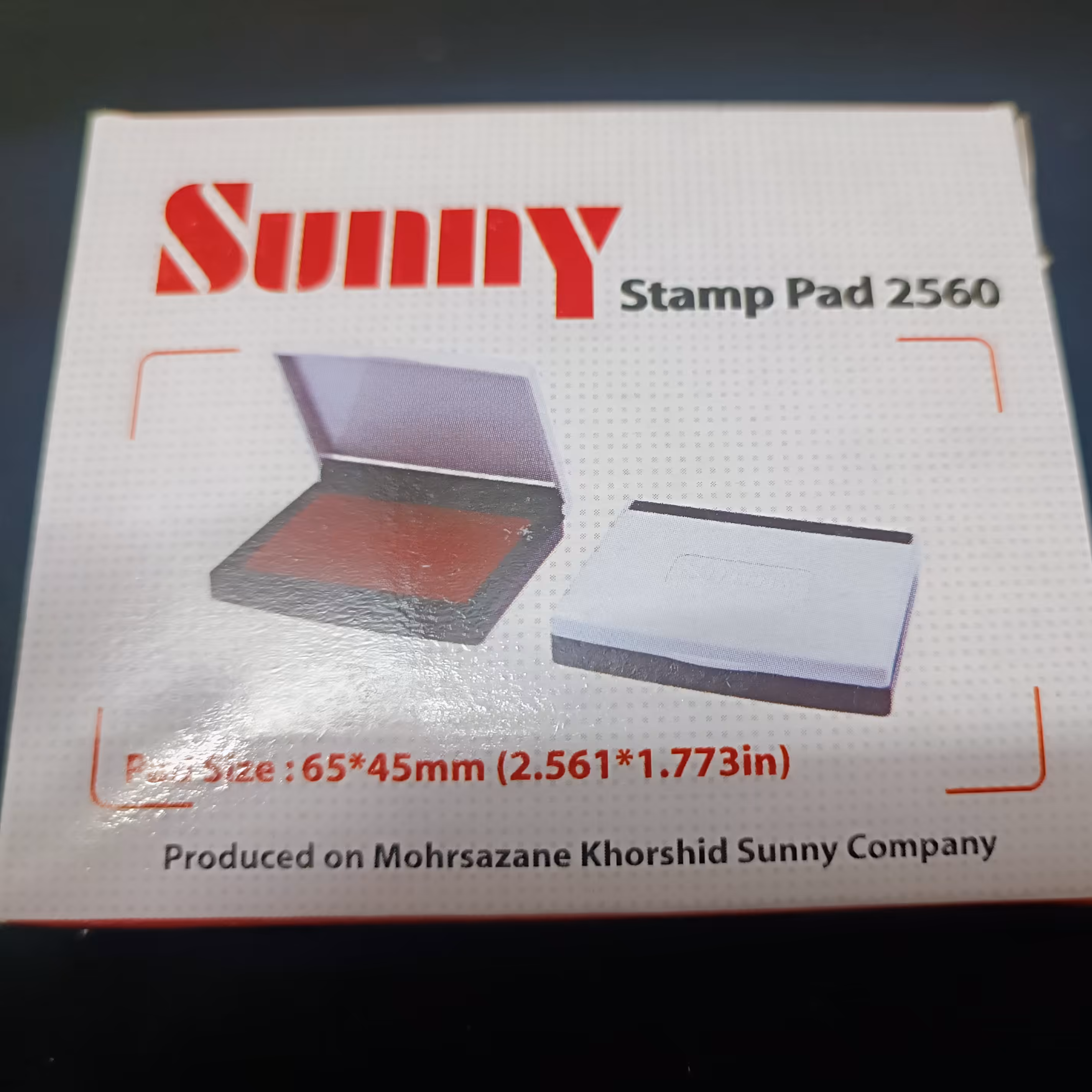 استامپ 2560  سانی با جوهر آبی  سایز متوسط پخش جوهر و چاپ بسیار عالی