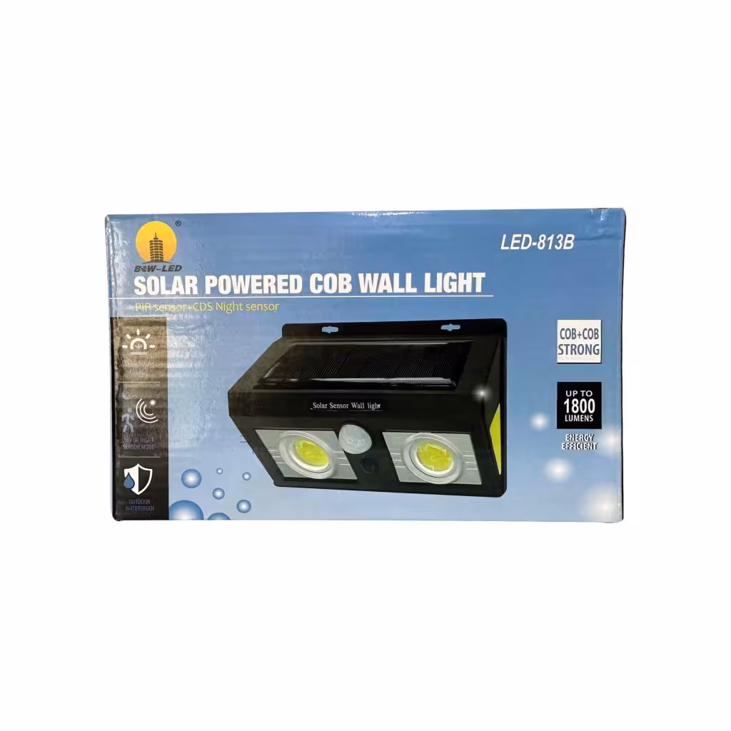 چراغ خورشیدی دیواری مدل LED-813 دو ماژوله