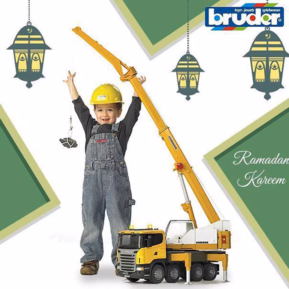 اسباب بازی جرثقیل اسکانیا bruder مدل Scania R-Series 03570