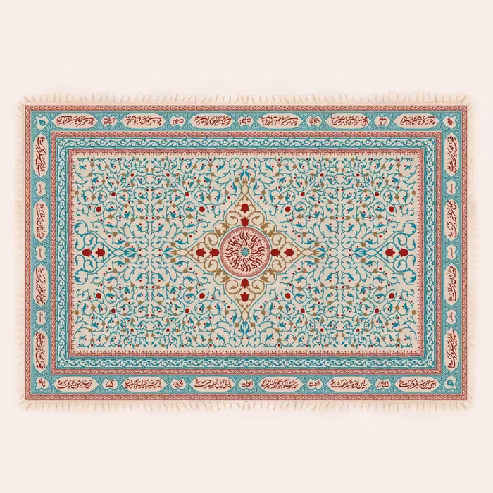 103011-سفره 6نفره طرح برکت پارچه متقال اندازه 75در130سانت