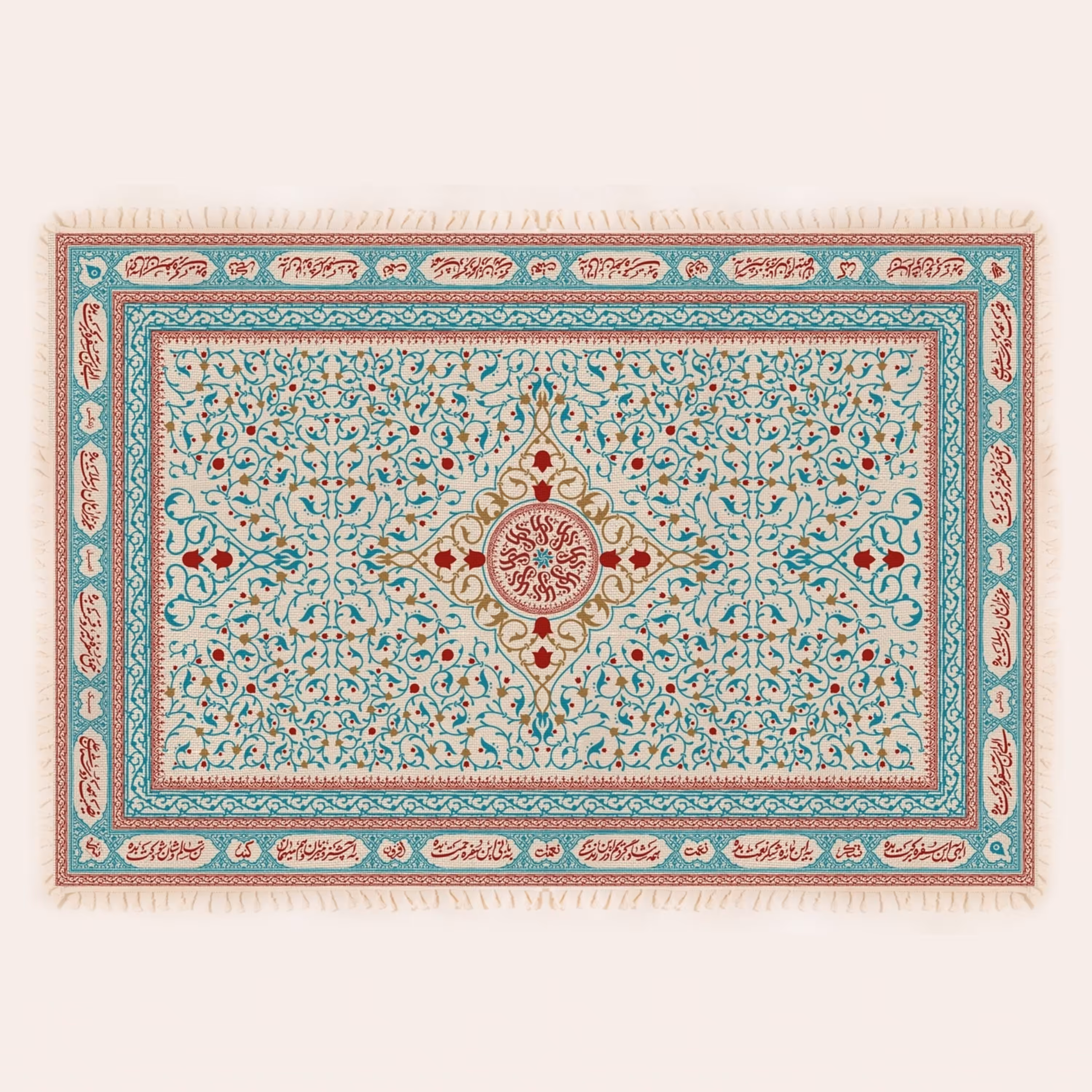 103011-سفره 6نفره طرح برکت پارچه متقال اندازه 75در130سانت