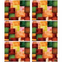 زیر بشقابی مستطیلی پارچه مخمل سایز 35 در 40 مدل U3-443 شرکت رنس