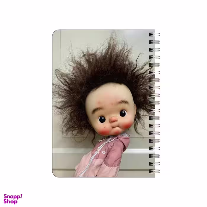 دفترچه یادداشت ۸۰ برگ بامبیلیپ مدل چوبی طرح عروسک شلخته کد 3198931