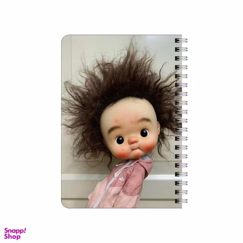 دفترچه یادداشت ۸۰ برگ بامبیلیپ مدل چوبی طرح عروسک شلخته کد 3198931