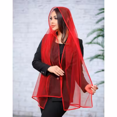 شال توری شیشه ای مجلسی دور گاندوزی