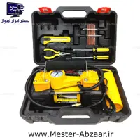 پمپ باد فندکی دو سیلندر کربن کمپرسور خودرو طرح دیوالت با لوازم  CARBON 