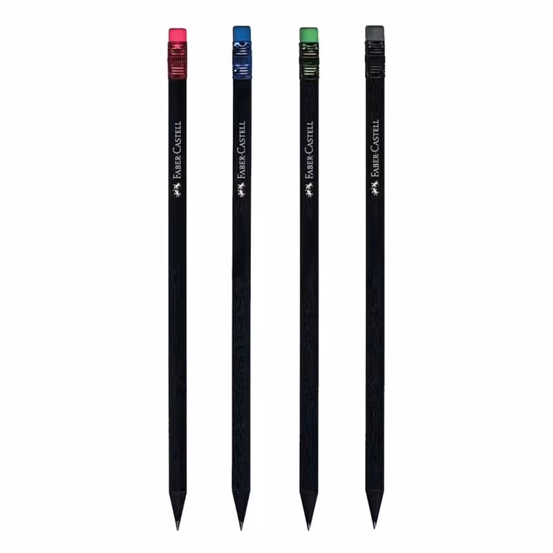 مداد مشکی فابر کاستل مدل BL-W کد 115815 بسته 4 عددی