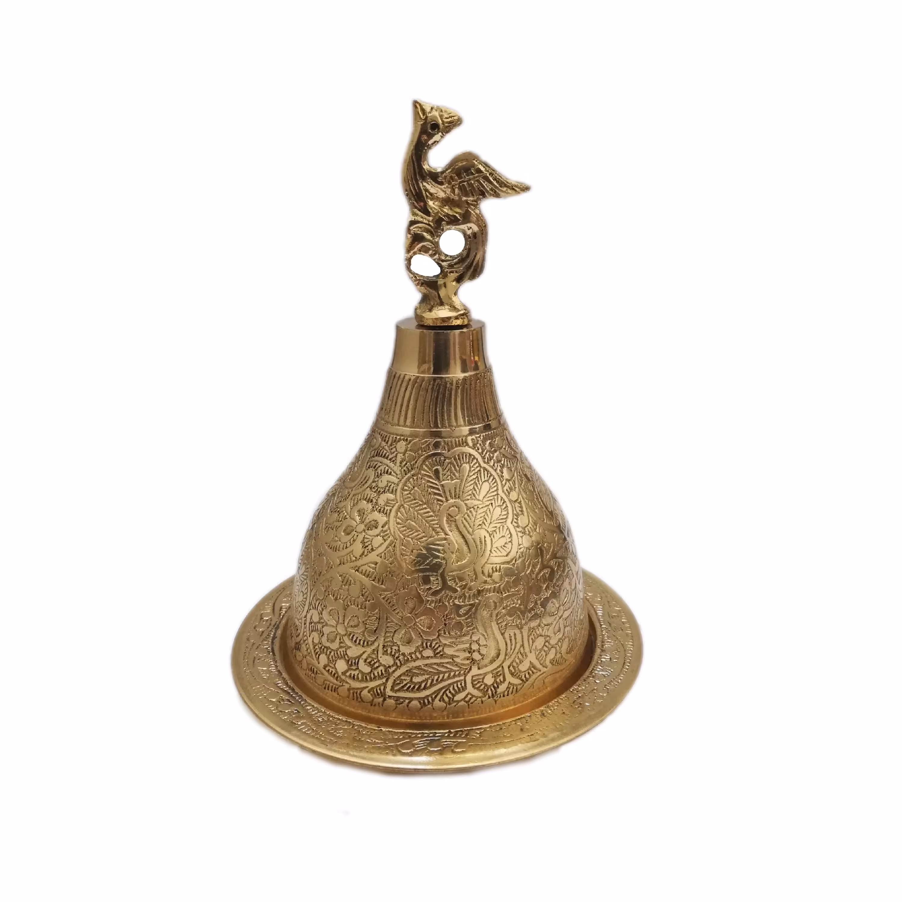 کره خوری برنجی هندی خاویارخوری ارتفاع 17 سانتی متر