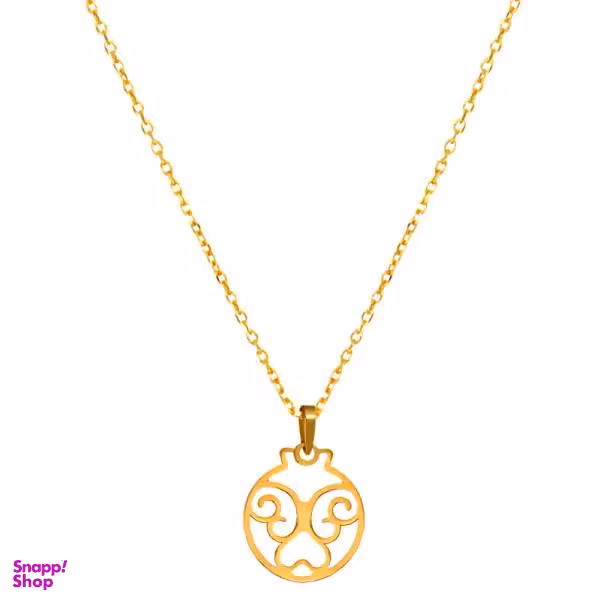 گردنبند طلا 18 عیار زنانه سانا گالری طرح عشق کد 1237D9161