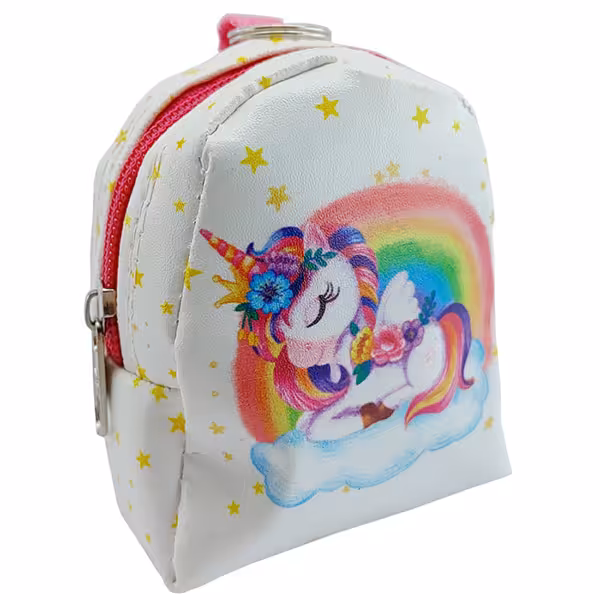 کیف کوله ای شارژر و لوازم آرایشی طرح یونیکورن (تک شاخ) کد M030