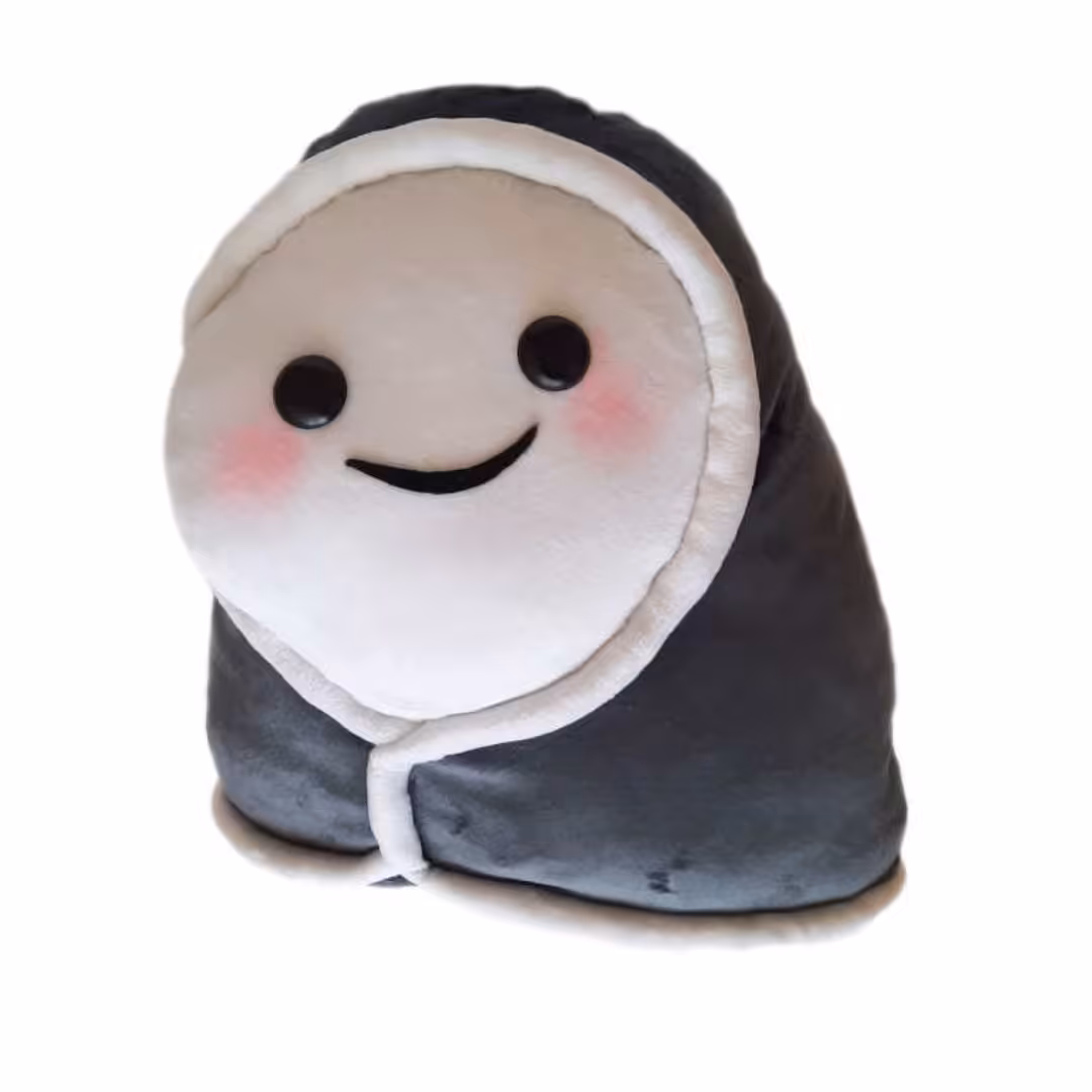 عروسک طرح استیکر مدل کله گردالی ارتفاع 30 سانتی متری