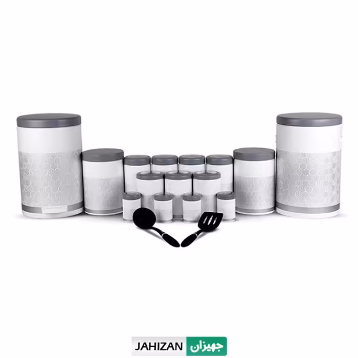 سرویس آشپزخانه اورانوس 17پارچه مدل پترن سفید