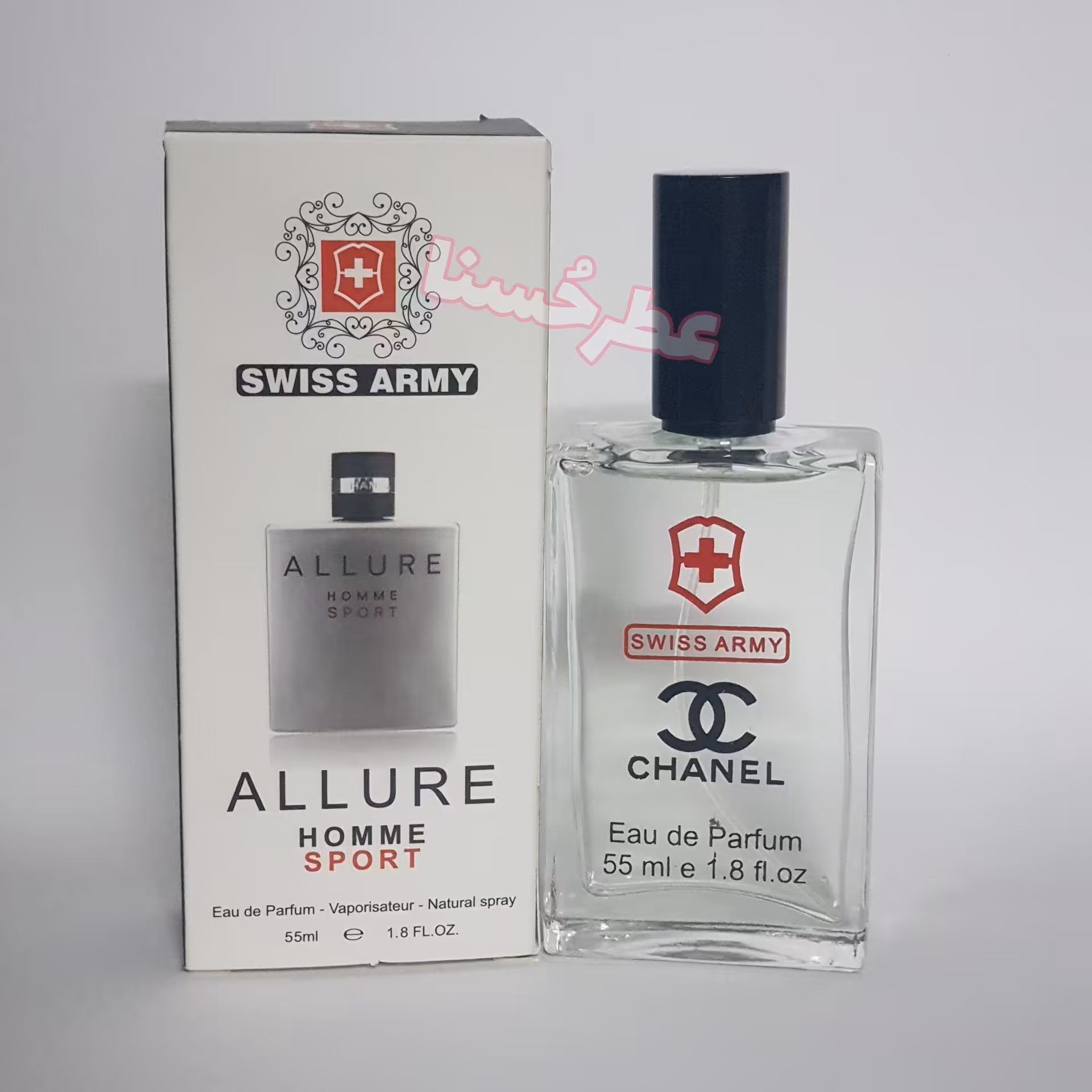 عطر55میل مردانه سوئیس آرمی Swiss Army آلور هوم اسپرت شنل Allure Homme Sport Chanel