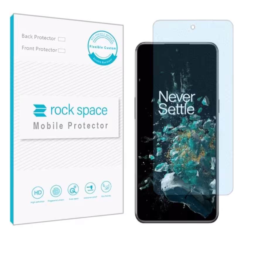  گلس نانو مات بلوکات (ضد اشعه آبی) و ضد ضربه گوشی وان پلاس Ace Pro برند راک اسپیس

