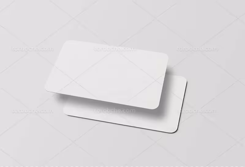 موکاپ کارت ویزیت مستطیل PSD | گرافیک با طعم تربچه