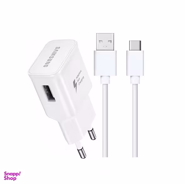 شارژر اصلی فست شارژ سامسونگ مدل EP TA300CWEGKR با کابل Type C