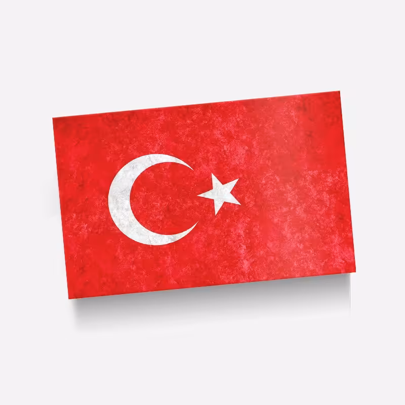 استیکر(برچسب) کارت عابر بانک-طرح پرچم ترکیه-کد15-سفارشی