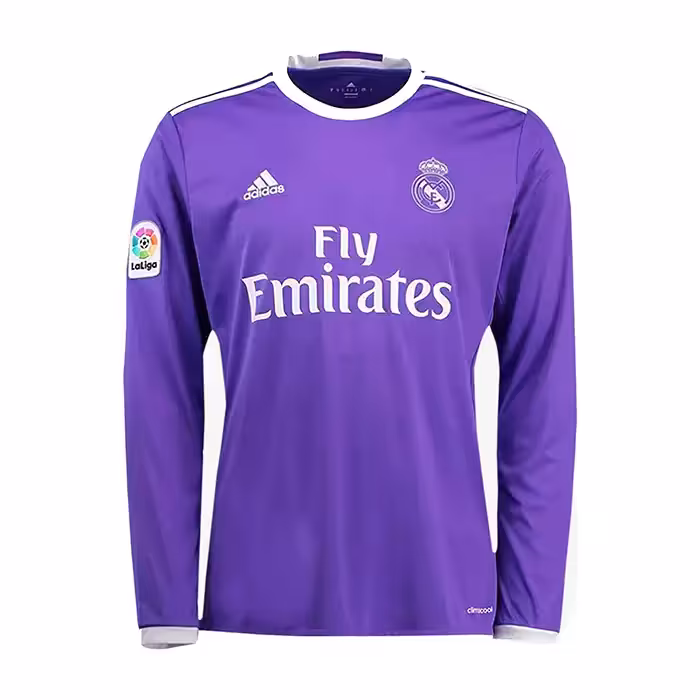 لباس کلاسیک دوم رئال مادرید 2017 آستین بلند