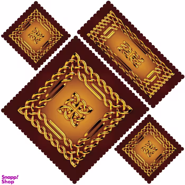 ست رومیزی 4 تکه مدل S31-42144 چند رنگ سایز 95*90*0.2 سانتی‌ متر