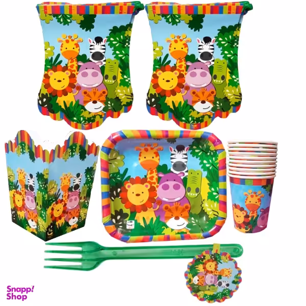 پکیج تم تولد مدل حیوانات جنگل مجموعه 41 عددی