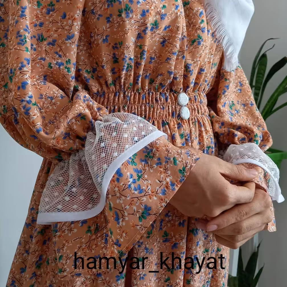 پیراهن چین داربلند