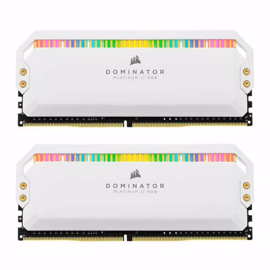 رم کورسیر DOMINATOR PLATINUM RGB 16GB 2×8GB 4800MHz CL18 White