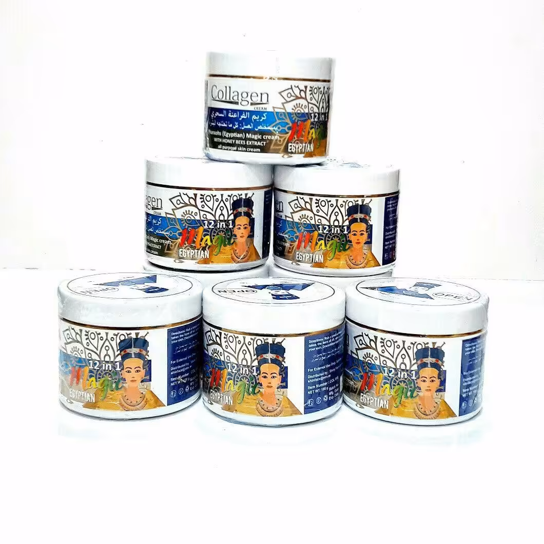 کرم کلاژن مصری 12کاره مخصوص صورت و بدن و مو