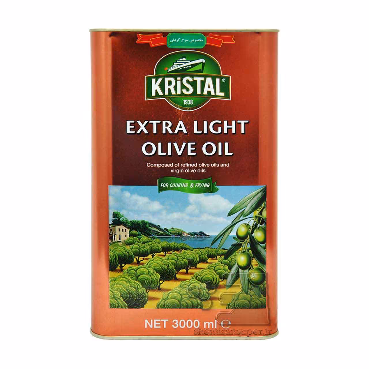 روغن زیتون بدون بو ( اکسترا لایت ) 3 لیتر کریستال - kristal