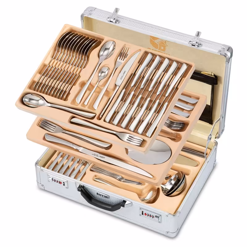سرویس قاشق و چنگال 146 پارچه جی فی نی GIFFINI  مدل DA063 استیل 