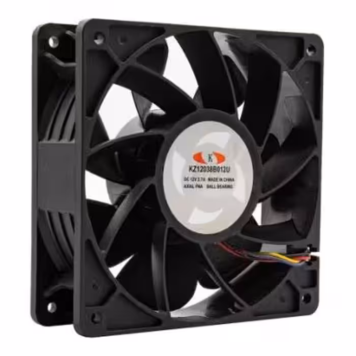 جت فن بلبرینگی 12V-2.7A سایز 12x12x3.8 مدل KZ12038B012U