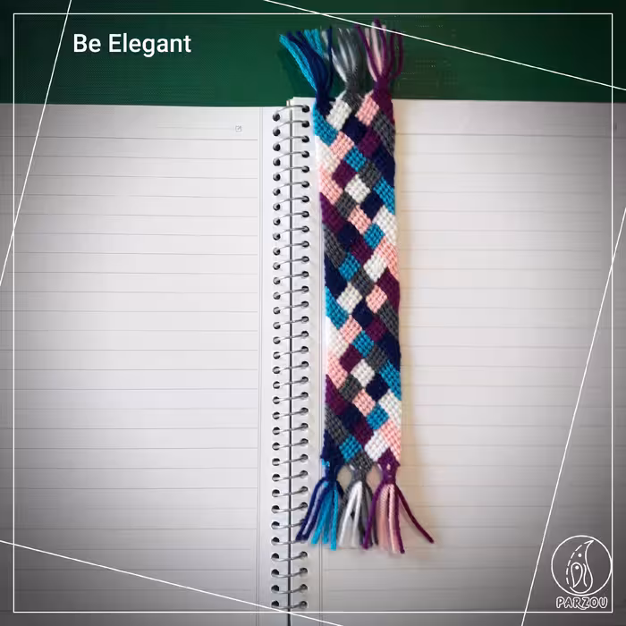 لاکتابی (بوک مارک) شش رنگ طرح حصیری