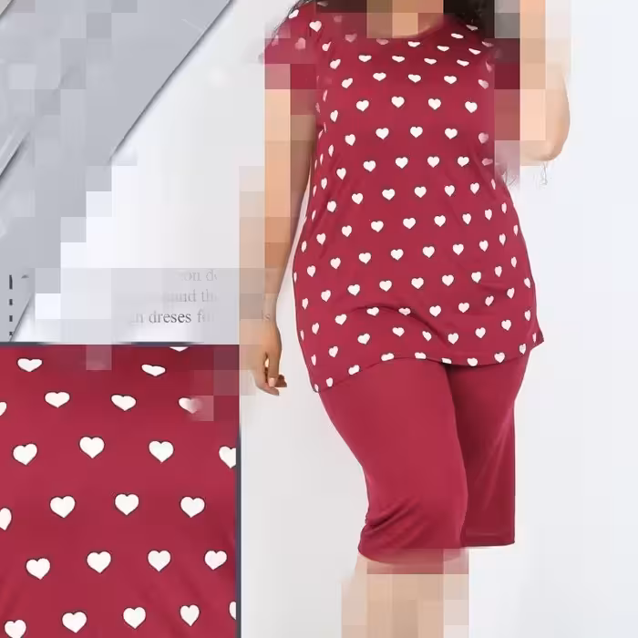 اف ست تیشرت شلوارک نخی سایز بزرگ ارسال رایگان تعداد محدود 