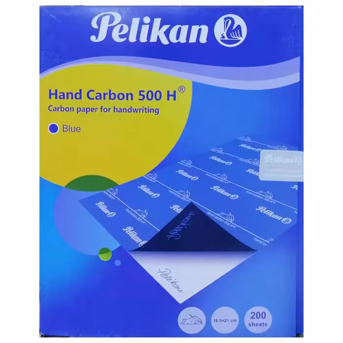 خرید کاربن سایز A5 پلیکان مدل 500H رنگ آبی بسته 200 عددی