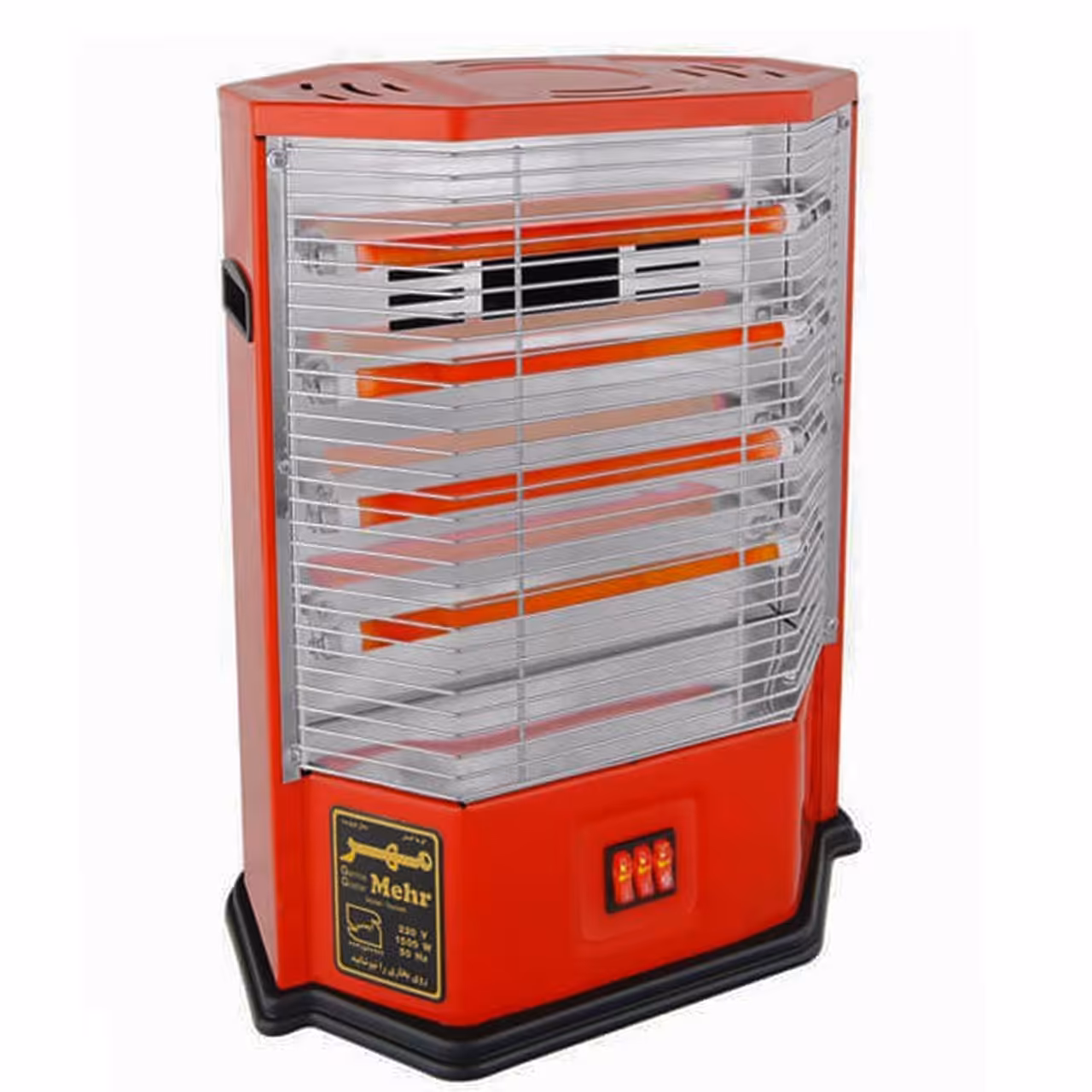 بخاری برقی  فن دار مهر   ، کم مصرف ، 4  المنت شیشه‌ای (ارسال تیپاکس و باربری/پس کرایه)