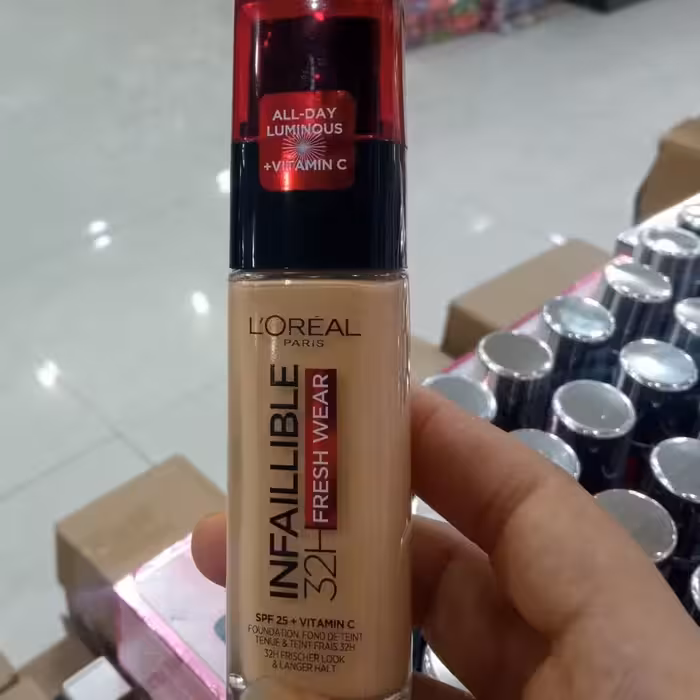 کرم پودر طبیعی اینفلیبل 32 ساعته  شماره155 طرح اصل