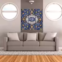 تابلو شاسی 9 تیکه طرح کاشی کاری یا علی بن موسی الرضا (ع)