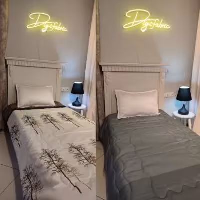 لحاف یک نفره طرح شاخه قهوه ای