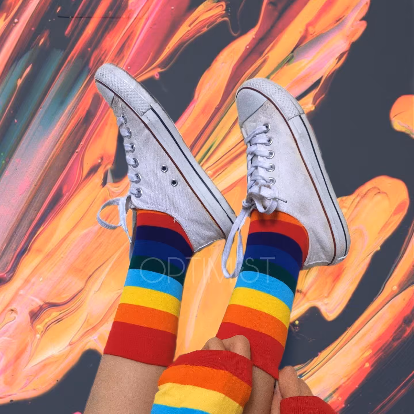 جوراب آپتمیست رینگی قرمز