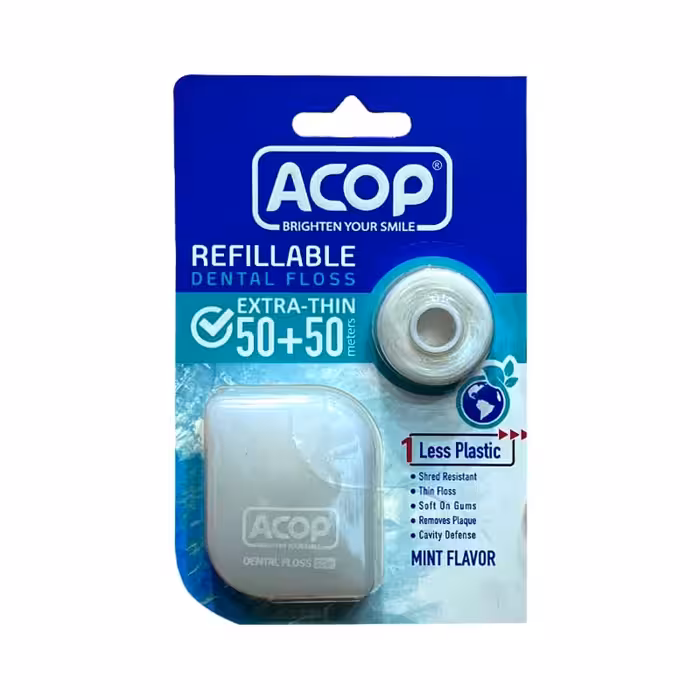 نخ دندان بسیار نازک یدک دار آکوپ | خرید + قیمت