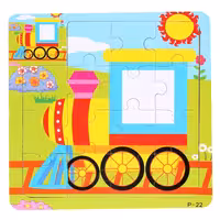 پازل چوبی کودک مدل قطار کد 44P22