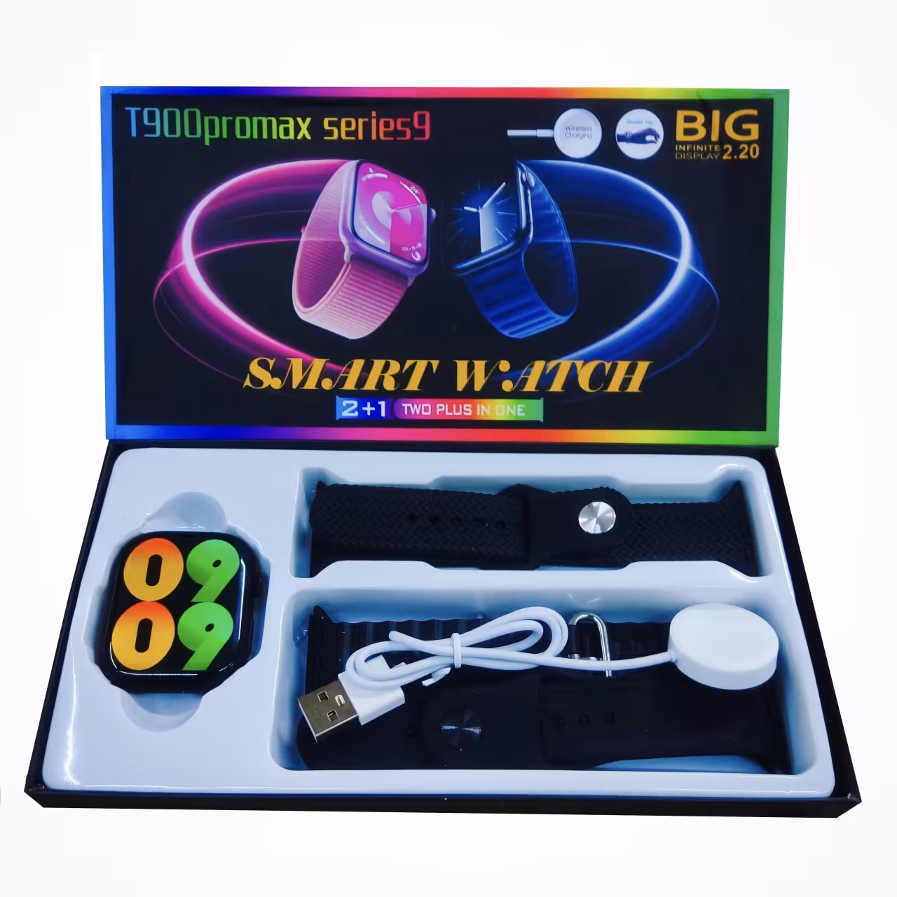 ساعت هوشمند سری 9 مدل T900 promax با 3 بند