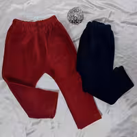  شلوار مخمل  کمرکش سایز کوچک رنگ سرمه ای و زرشکی دخترونه پسرونه 