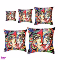 کوسن رنس کد S5-10129 مجموعه 5 عددی کوچک تا بزرگ چند رنگ