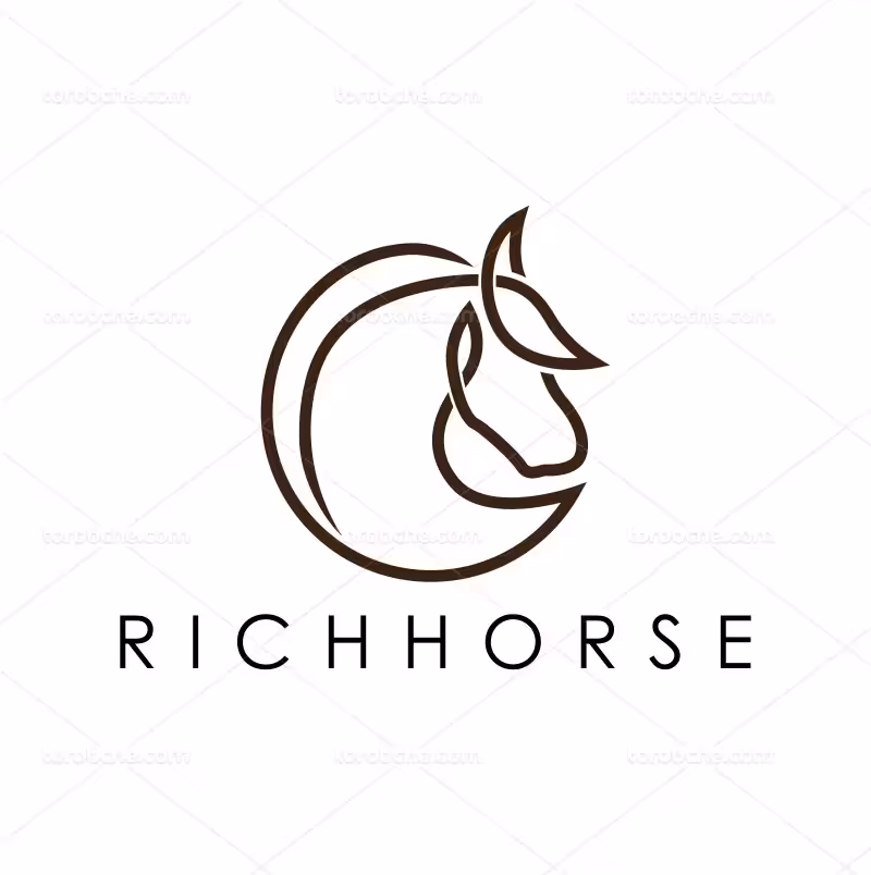 لوگو اسب تک شاخ | گرافیک با طعم تربچه