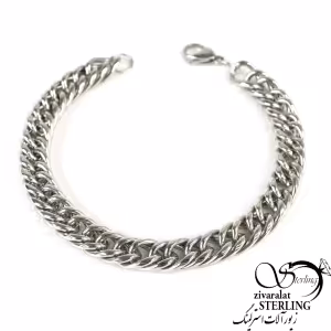 دستبند استیل کارتیه توپر روکش طلا کد 9866