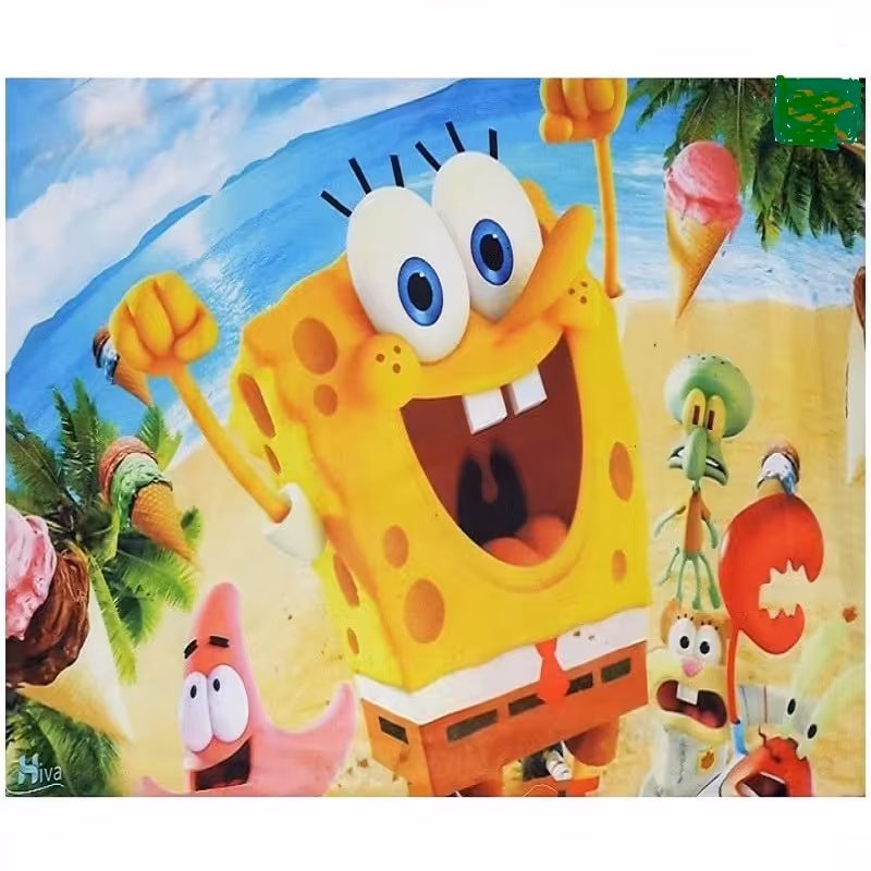 روبالشی عروسکی اتاق و تخت کودک پسرانه کارتونی باب اسفنجی برند Hiva هیوا HKK-017