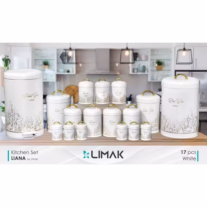 سرویس آشپزخانه (اورانوس) 17پارچه لیماک موجود در6 طرح و4رنگ مناسب برای جهیزیه (طرح لیانا)پس کرایه