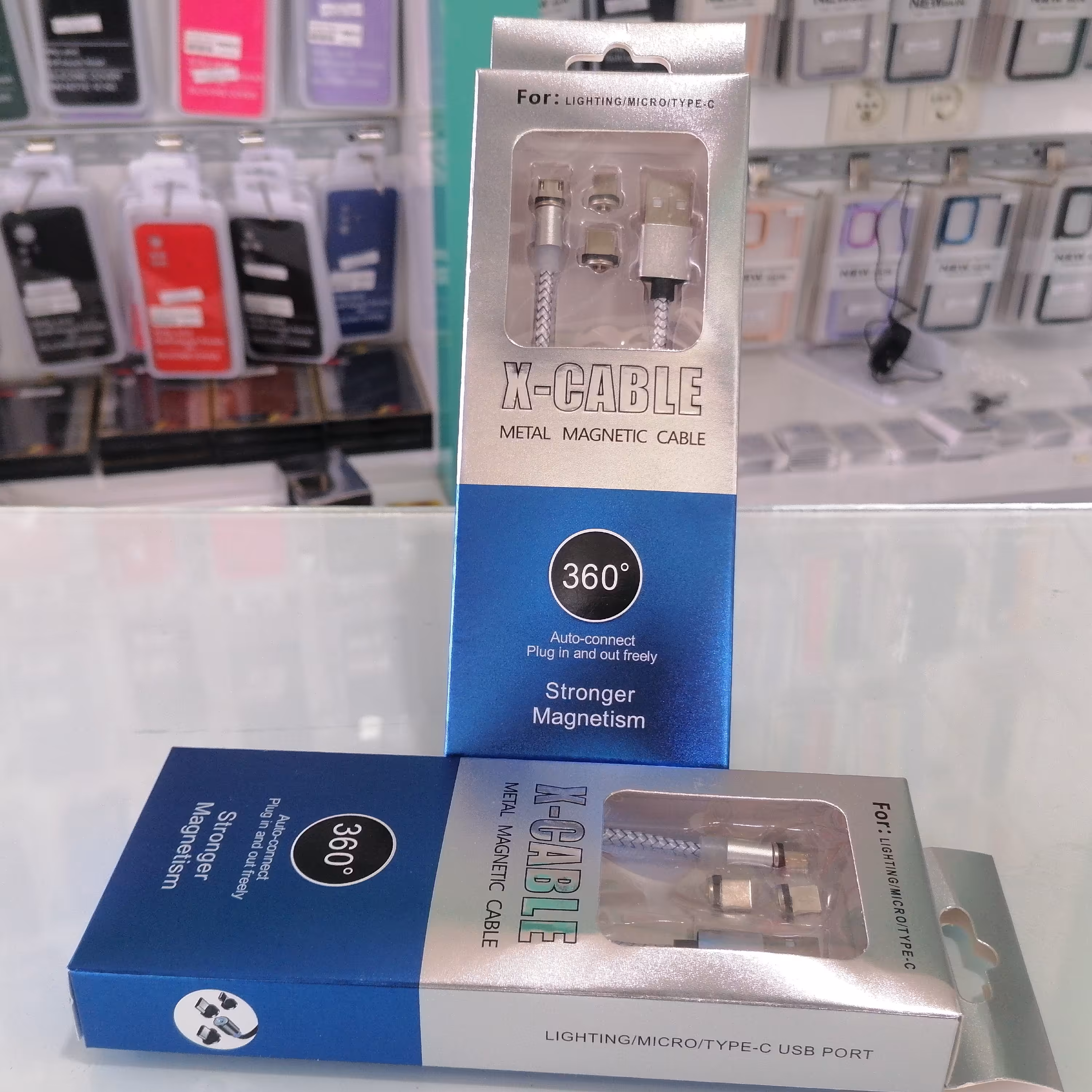 کابل شارژ مغناطیسی 3 کاره میکرو-تایپ سی- آیفون شارژ سریع