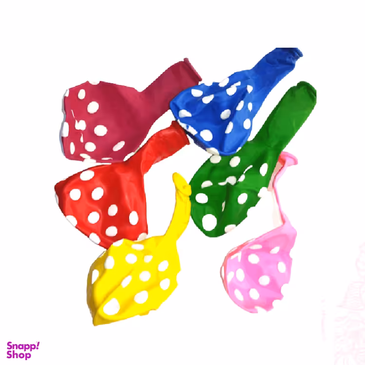 بادکنک طرح خالدار بسته 6 عددی