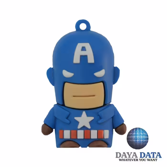 فلش مموری فانتزی دایا دیتا کاپیتان آمریکا کوچک مدلPC1048-5 ظرفیت64GB-USB2 آبی